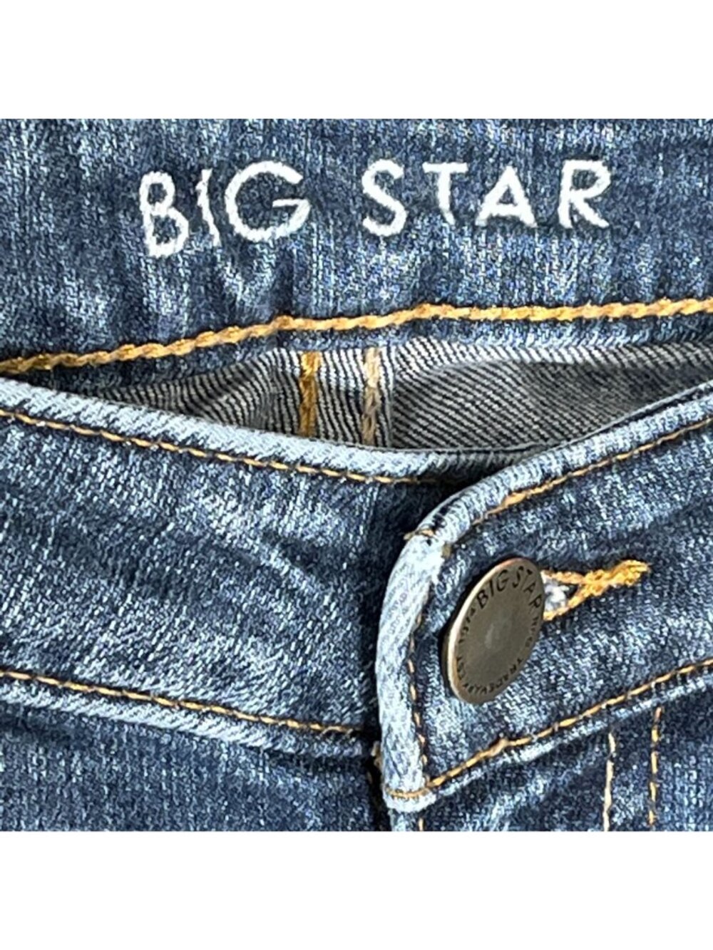 Big Star Kate Relaxed Straight Distressed Jeans 28R Medium Wash Denim - Picture 6 of 12